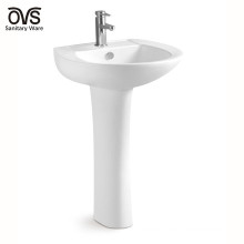 Professional ceramic sink bathroom basin with pedestal